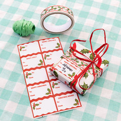 Holly Recycled Wrapping Paper - 3m - 16 Unit Display