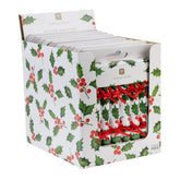Holly Christmas Saucer Crackers - 10 Pack Display | Christmas Decor |