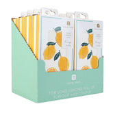 Lemon Long Lunch Paper Napkins - 8 Pack Display | Summer Napkins |