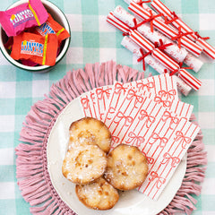 Bow Christmas Saucer Crackers - 10 Pack Display | Christmas Decor |