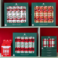 Holly White Christmas Crackers - 12 Pack | Christmas Decor |