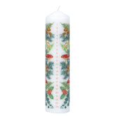 Forest Christmas Pillar Advent Candle | Holiday Countdown |