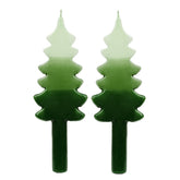 Green Christmas Tree Shaped Candles - 2 Pack | Christmas Candles |