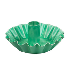 Green Scalloped Metal Candle Holder | Home Decor Gifts |