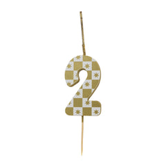 Gold Number Sparkler Duo Birthday Candles Set - 0-9 | Cake Candles |