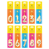 Gold Number Sparkler Duo Birthday Candles Set - 0-9 | Cake Candles |