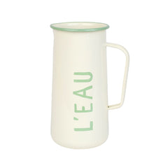 Enamel Water Jug "L'Eau" - 20cm | Summer Kitchenware |