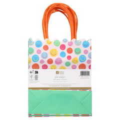 Happy Face Paper Gift Bags - 8 Pack | Party Supplies |