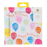 Happy Face Birthday Paper Napkins - 20 Pack | Party Napkins |
