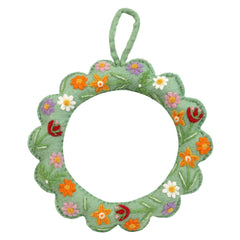 Floral Felt Wreath - 22cm | Summer Home Decor |