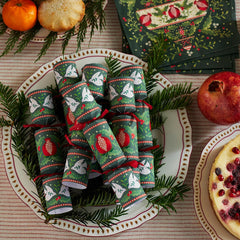 Green Mini Christmas Crackers - 8 Pack | Christmas Decor |