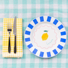 Lemon Enamel Plate - 25cm | Summer Plates |