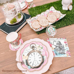 Alice in Wonderland Cocktail Paper Napkins - 20 Pack | Tea Party Decor |