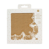 Gold Paper Napkins - 20 Pack | Christmas Decor |