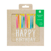 Happy Birthday Candles Paper Napkins - 20 Pack | Birthday Napkins |