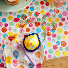 Happy Face Birthday Paper Napkins - 20 Pack | Party Napkins |