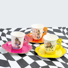 Alice in Wonderland Bright Tea Cup Set - 12 Pack | Summer Decor |
