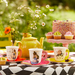 Alice in Wonderland Bright Tea Cup Set - 12 Pack | Summer Decor |