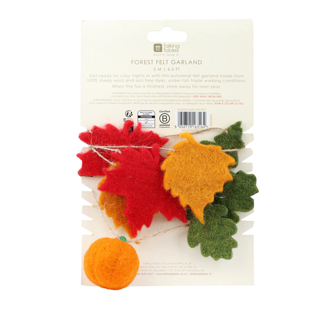 Autumn Felt Garland - 2m