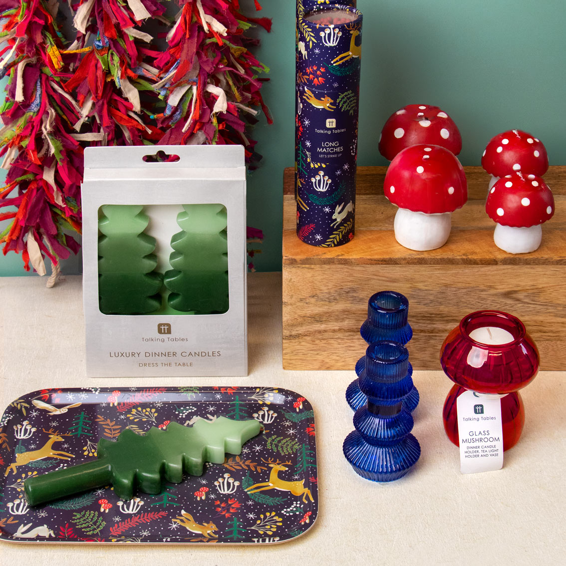 Green Christmas Tree Shaped Candles - 2 Pack | Christmas Candles |