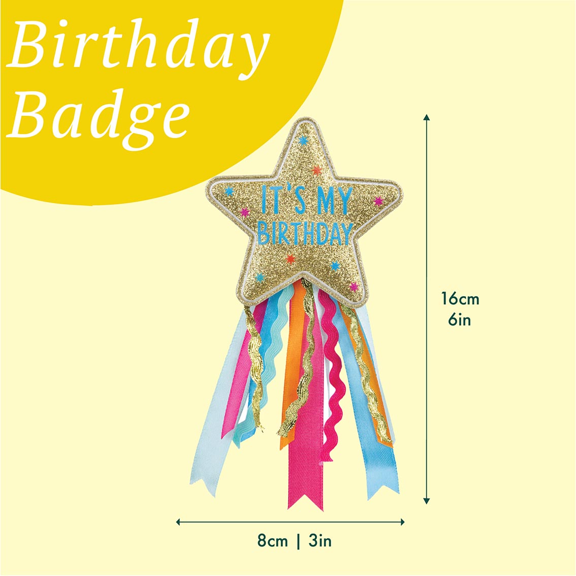 Fabric Star Birthday Badge | Birthday Wearables |