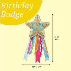 Fabric Star Birthday Badge | Birthday Wearables |