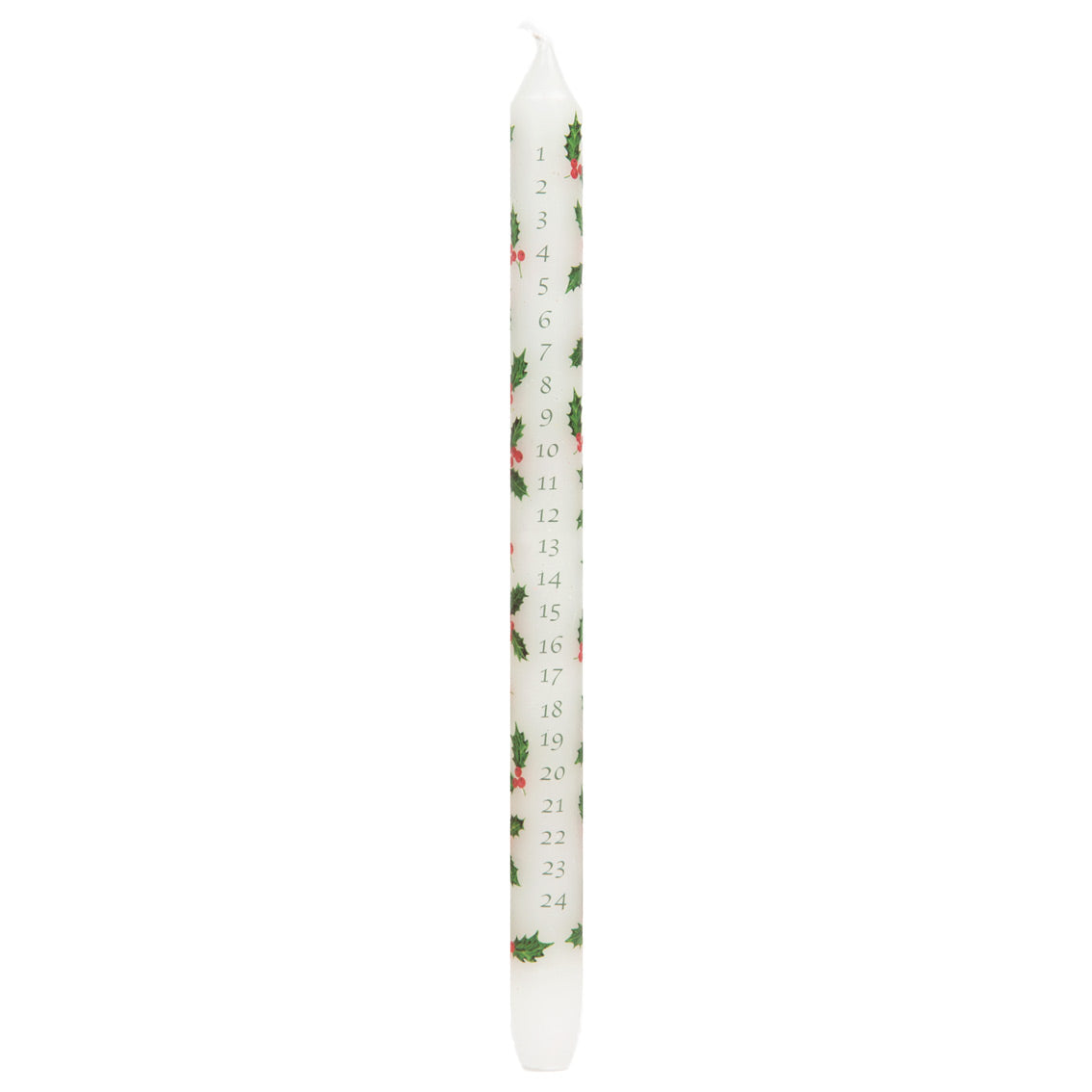 Botanical Holly Christmas Advent Candles | Christmas Countdown |
