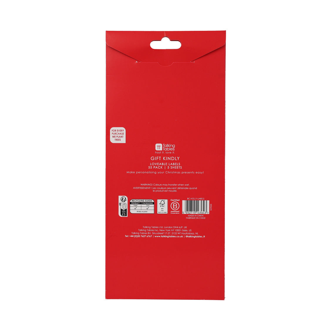 Holly Christmas Stickers - 5 Sheets - 55 Stickers