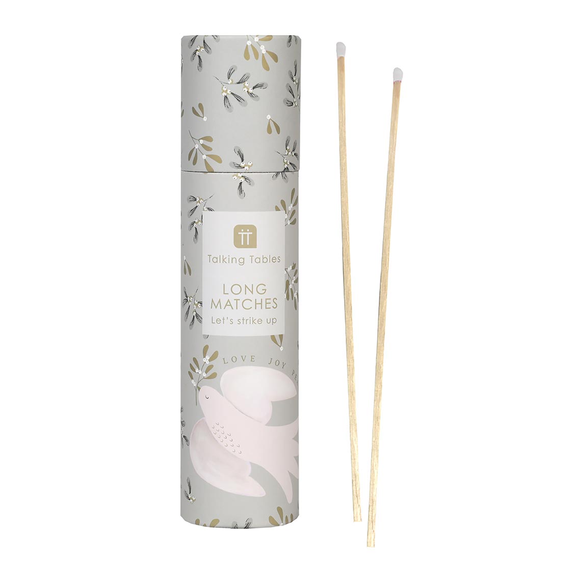 Mistletoe White Long Christmas Matches - 50 Matches | Festive Matches |