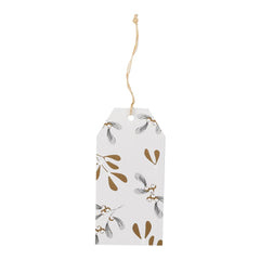 Mistletoe White Christmas Gift Tags - 8 Pack