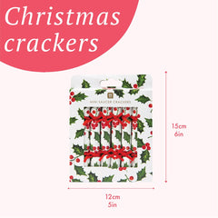 Holly Christmas Saucer Crackers - 10 Pack Display | Christmas Decor |