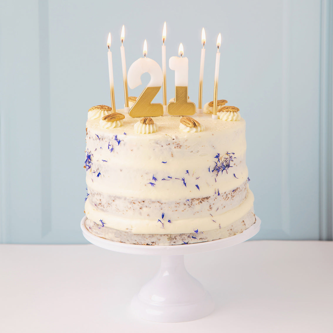 Gold Ombre Birthday Candles - 16 Pack | Cake Candles |
