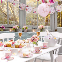 Floral Cup and Saucer Set - 12 Pack