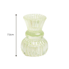 Green Glass Dinner Candle & Tealight Holder | Outdoor Dining Decor |