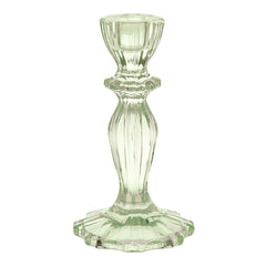 Green Glass Candle Holder | Summer Hosting Decor |