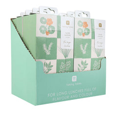 Herb Long Lunch Paper Napkins - 8 Pack Display | Summer Dinner Napkins |