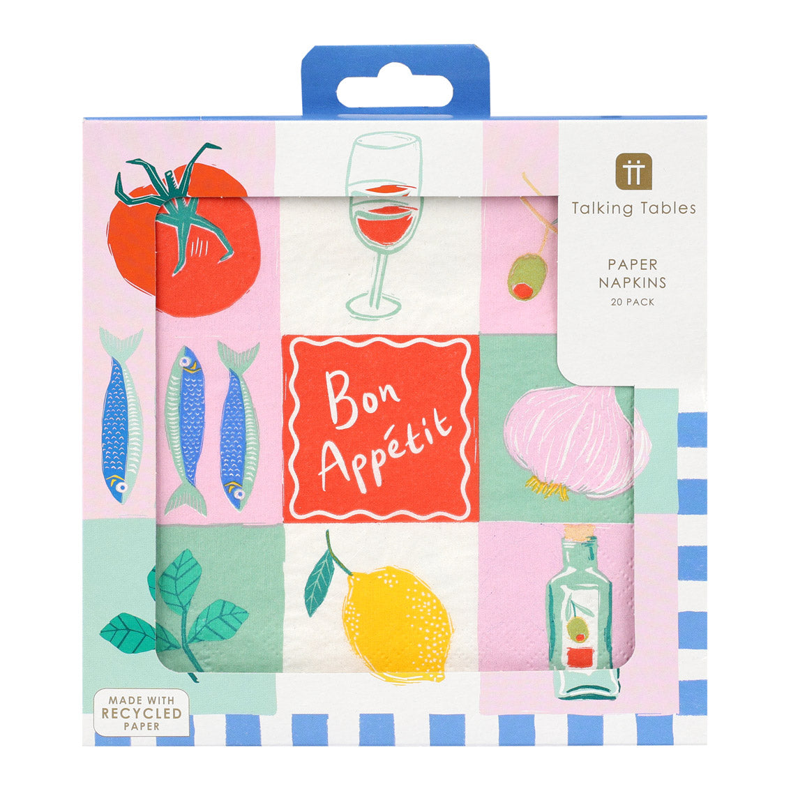 Bon Appetit Recycled Paper Napkins - 20 Pack | Summer Decor |