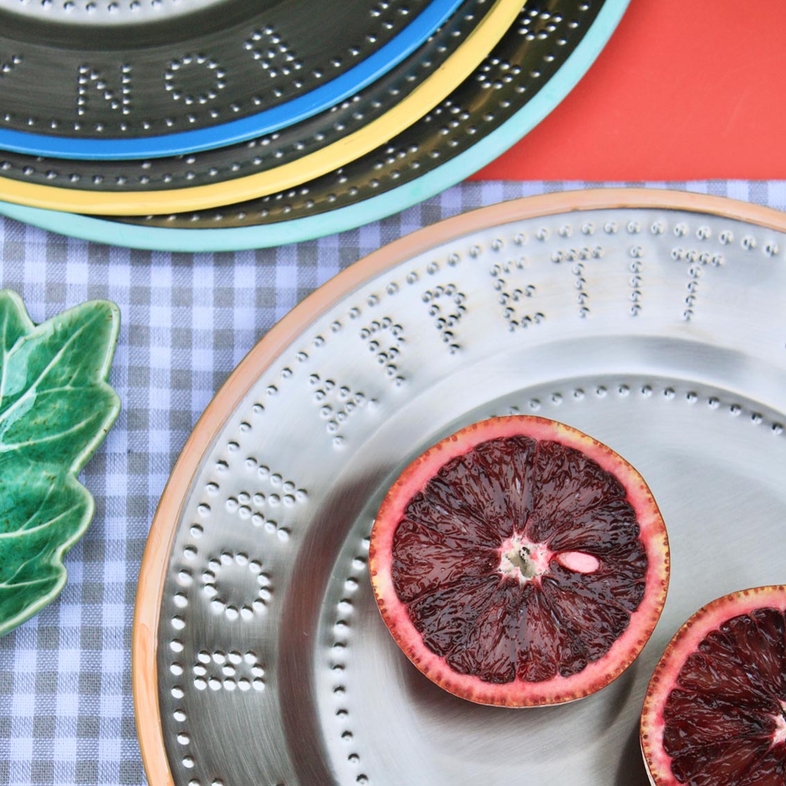 Bon Appetit Stainless Steel Reusable Plates Starter Set - 25cm | Summer Plates |