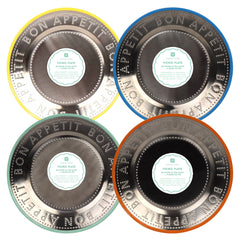 Bon Appetit Stainless Steel Reusable Plates Starter Set - 25cm | Summer Plates |