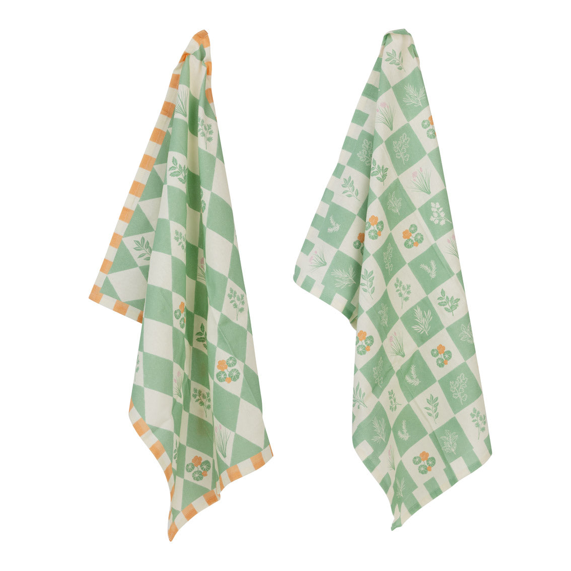 Herb Fabric Tea Towels - 2 Pack | Kitchenware |