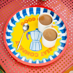 Coffee Tin Tray - 30cm | Summer Gifts |