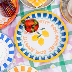 Lemon Tin Tray - 31cm | Summer Gifts |
