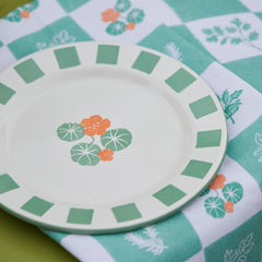 Nasturtium Enamel Plate - 20cm | Summer Dinner Plates |