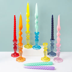 Glass Candle Holder Starter Set, Cool Colours | Summer Decor Gifts |