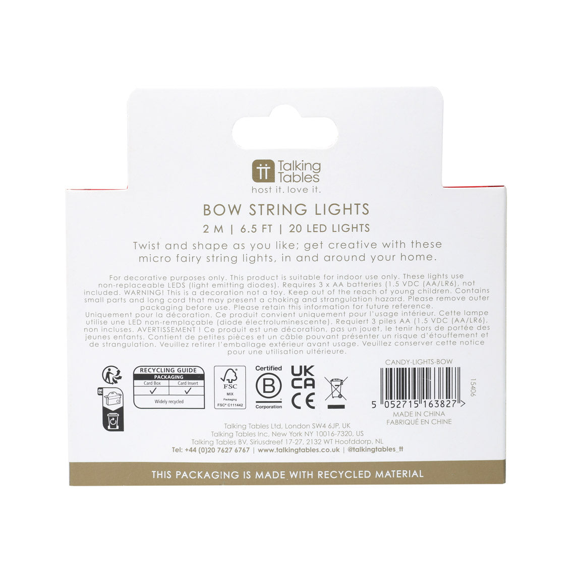 Bow String Lights - 2m | Everyday Decor |