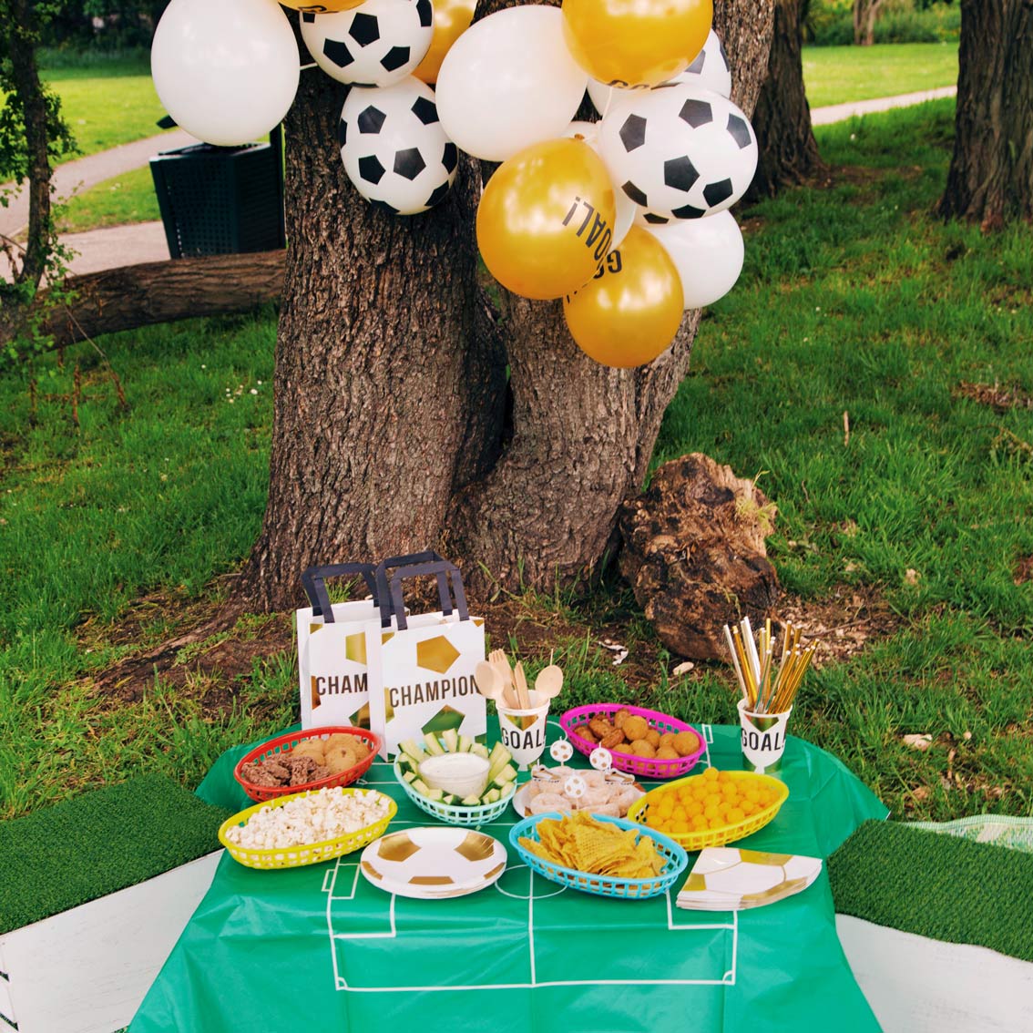 Football Pitch Table Cover | World Cup Party Supplies |