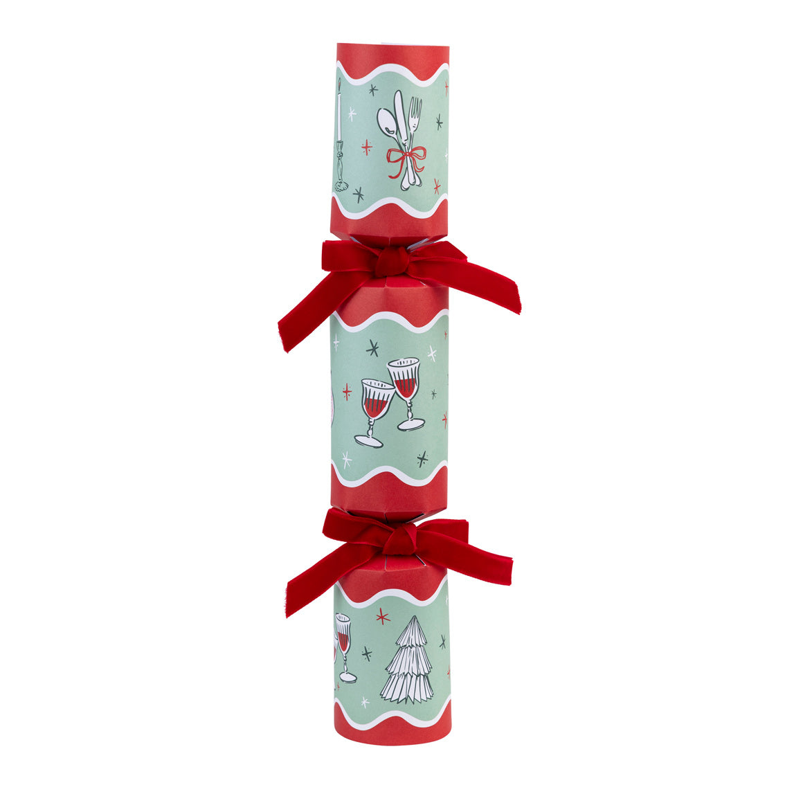 Bon Noel Green Christmas Crackers - 6 Pack | Christmas Decor |