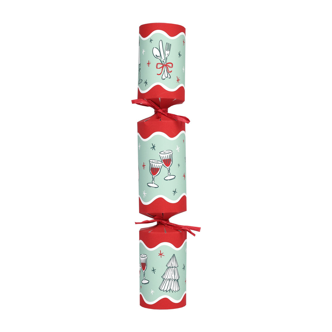 Bon Noel Green Christmas Crackers - 6 Pack | Christmas Decor |