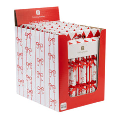 Bow Christmas Saucer Crackers - 10 Pack Display | Christmas Decor |