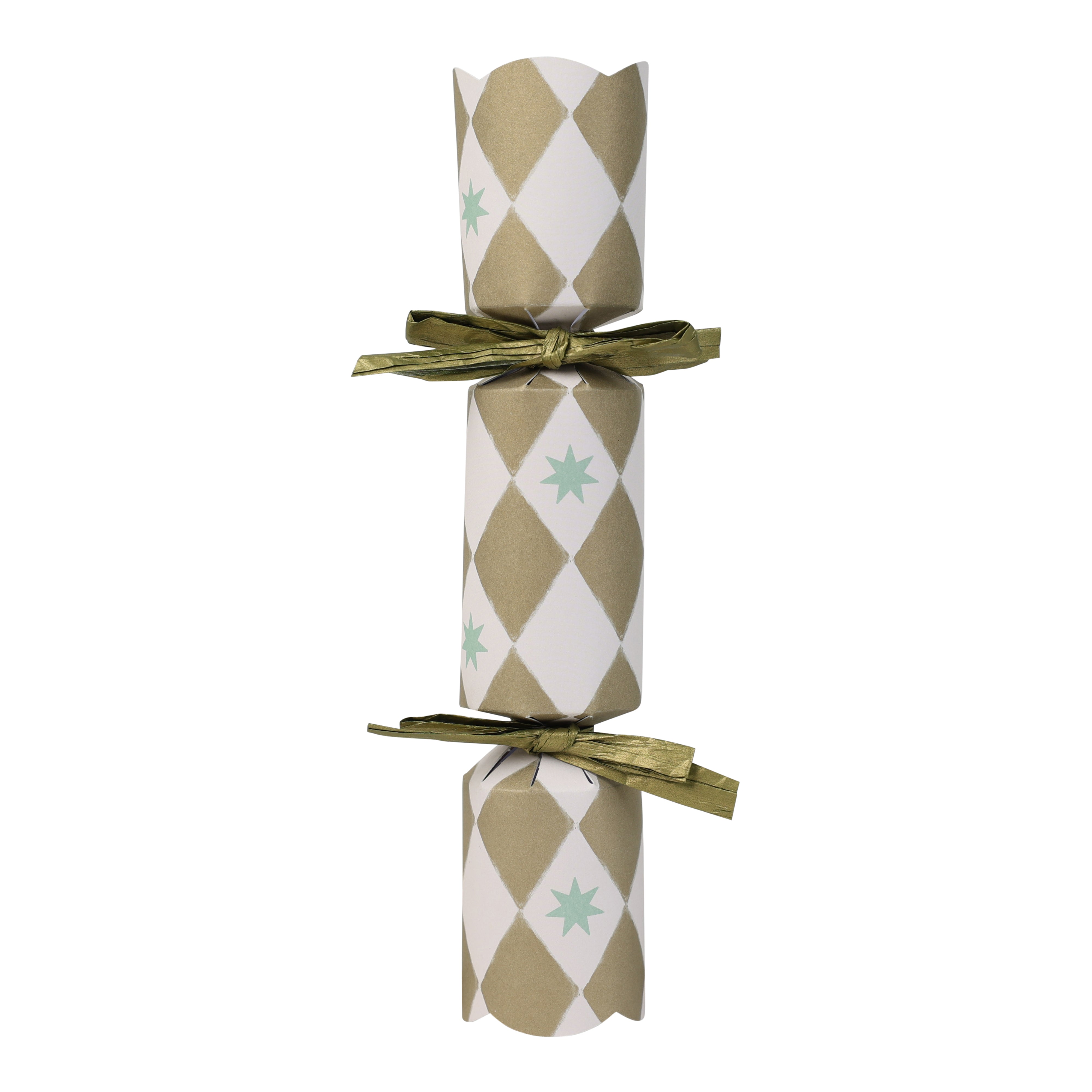Gold Harlequin Mini Christmas Crackers - 6 Pack | Christmas Decor |